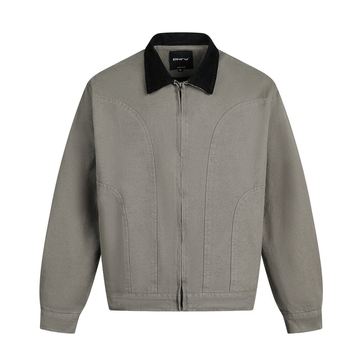 Herren Lederjacke Wildleder Optik Schnellverschluss