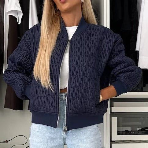 Winter Jacke Steppjacke Kurz Boxy Reißverschluss