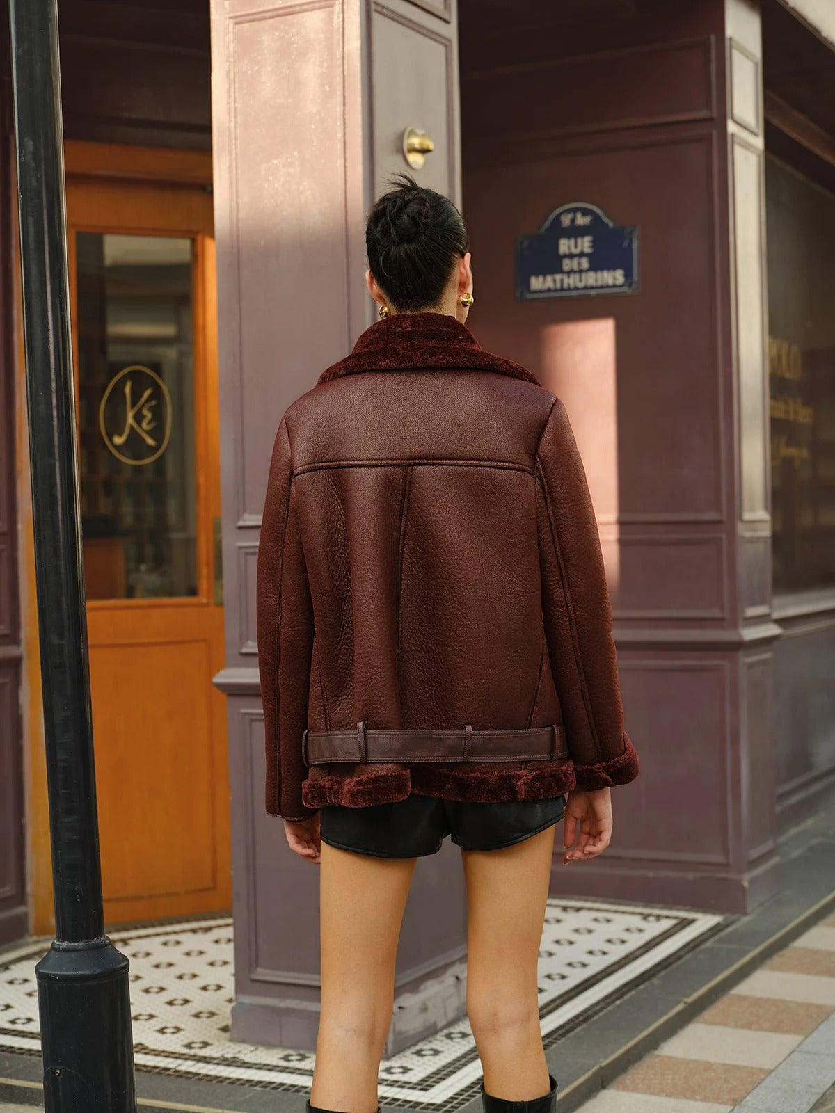 Trendige Motorradjacke Oversized Biker Style - IdealeKleiden