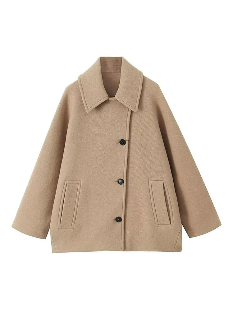 Übergrößen Peacoat Doppelreihen Jacke Damen