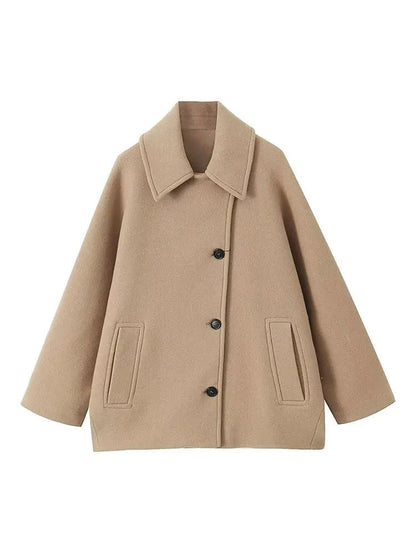 Übergrößen Peacoat Doppelreihen Jacke Damen