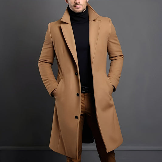 Herren Trenchcoat Elegant Woll Qualität - IdealeKleiden
