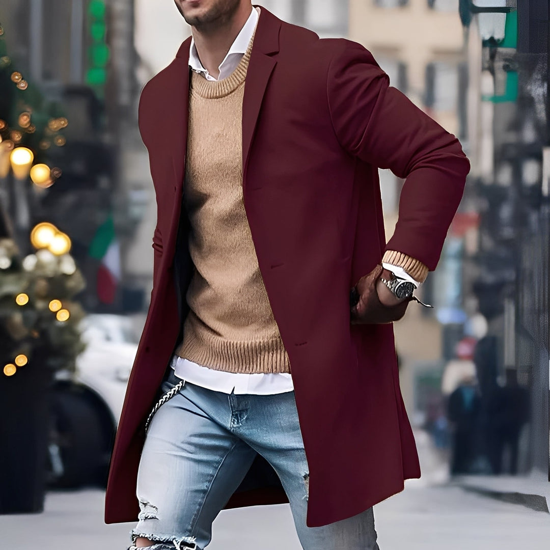 Eleganter Herren Trenchcoat Reverskragen