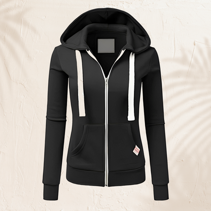Kuscheliger Kapuzenpullover mit Reißverschluss - IdealeKleiden