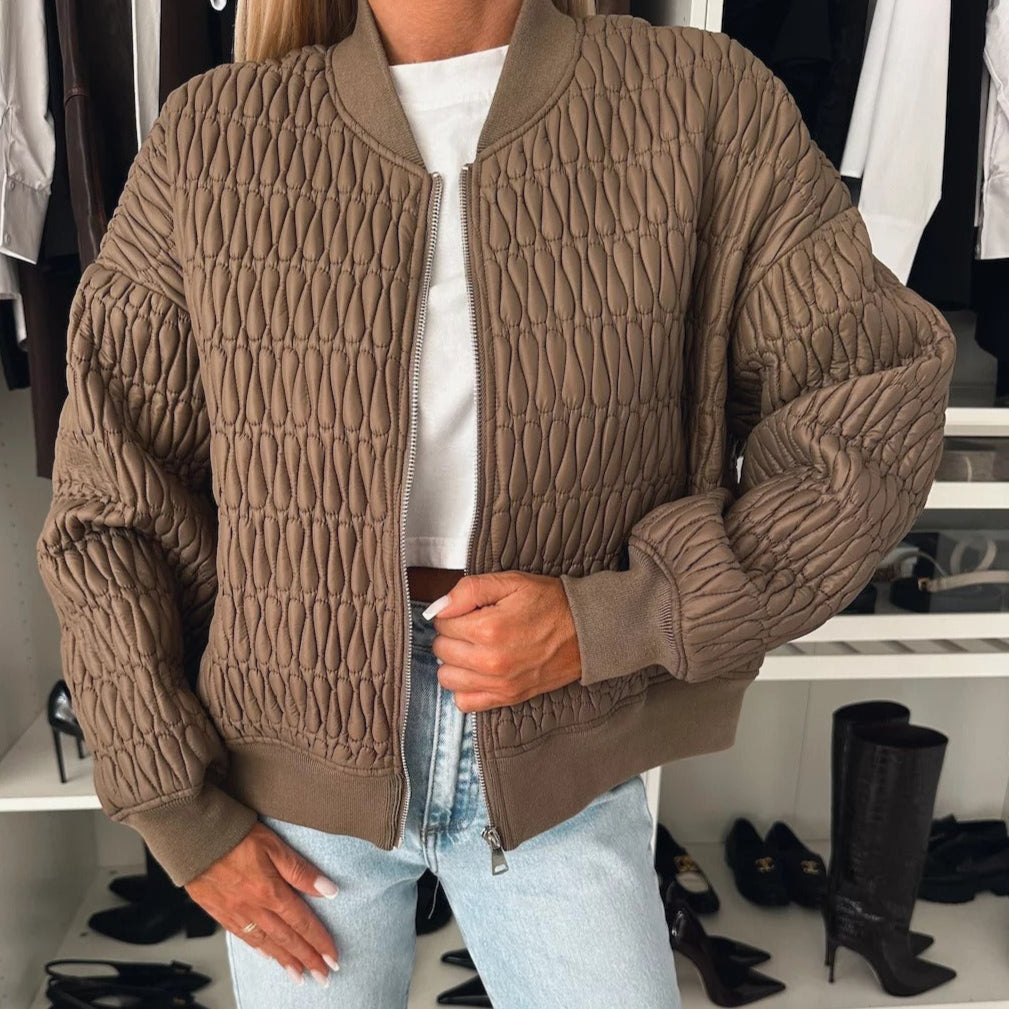 Kurzjacke Damen Gepolstert Casual Style