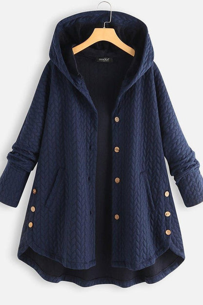 Winter Mantel Damen A-Linie Steppweste Knopf - IdealeKleiden