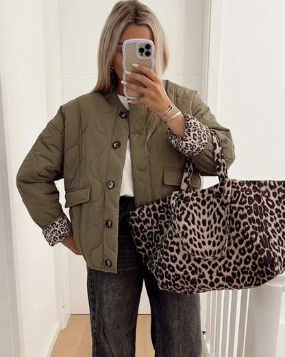 Elegante Leopardenjacke Damen Design