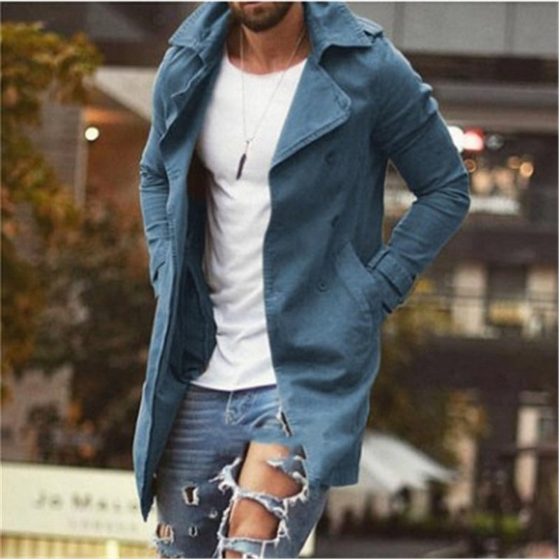 Mantel Damen Slim Fit Mittellang Baumwolle - IdealeKleiden