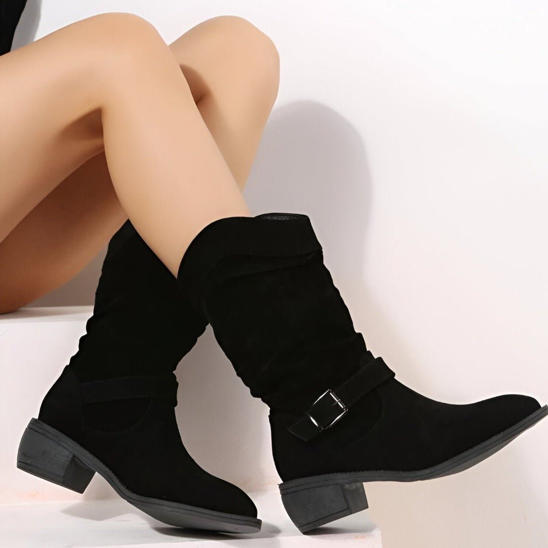 Bequeme Wildleder Stiefel Lässig Chic - IdealeKleiden