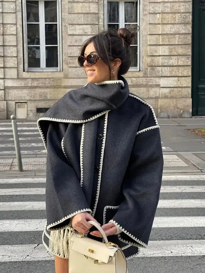 Elegante Damenjacke Schalkragen Stil