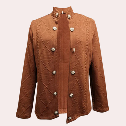 Eleganter Damen Wintermantel mit Knöpfen
