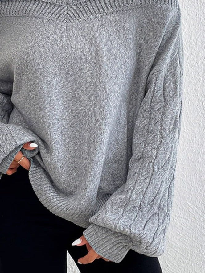 Weiche Off-Shoulder-Sweatshirt Damen - IdealeKleiden