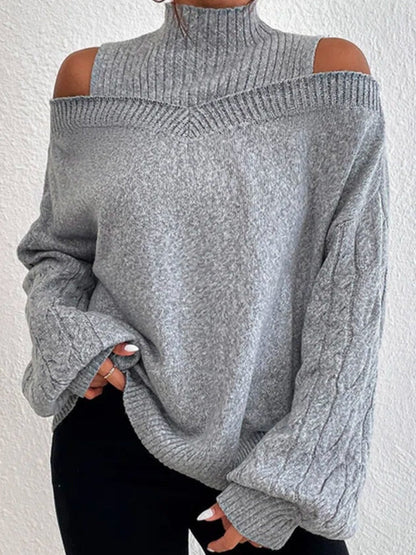Weiche Off-Shoulder-Sweatshirt Damen