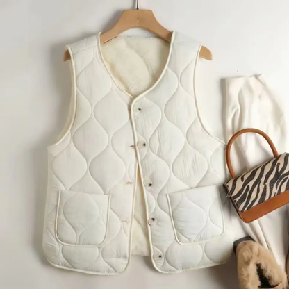 Praktische Knopfweste Damen Reversibel