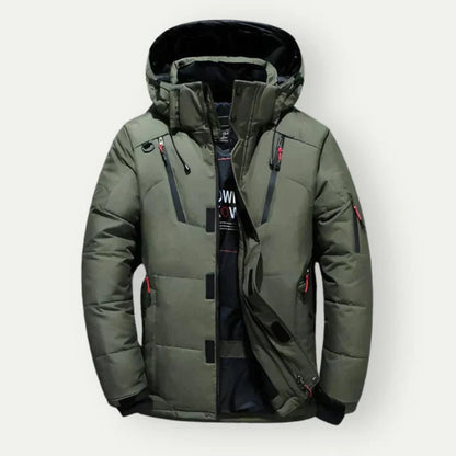 Herren Steppjacke Warm Kapuzenjacke