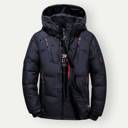 Herren Steppjacke Warm Kapuzenjacke - IdealeKleiden