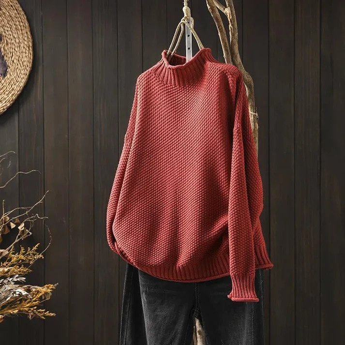Elegante Strickkleid Damen Rollkragen