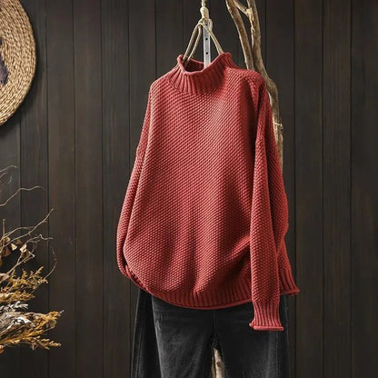 Elegante Strickkleid Damen Rollkragen