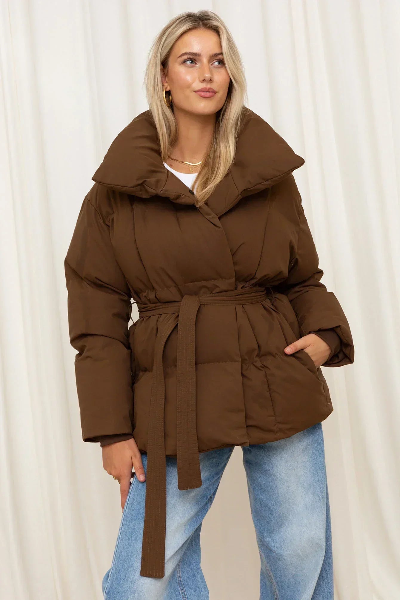 Warm gepolsterte Winterjacke