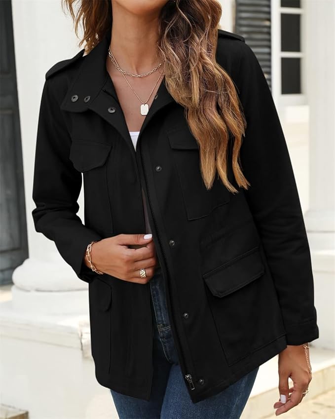 Praktische Outdoor-Jacke mit Vielzweck-Tasche - IdealeKleiden