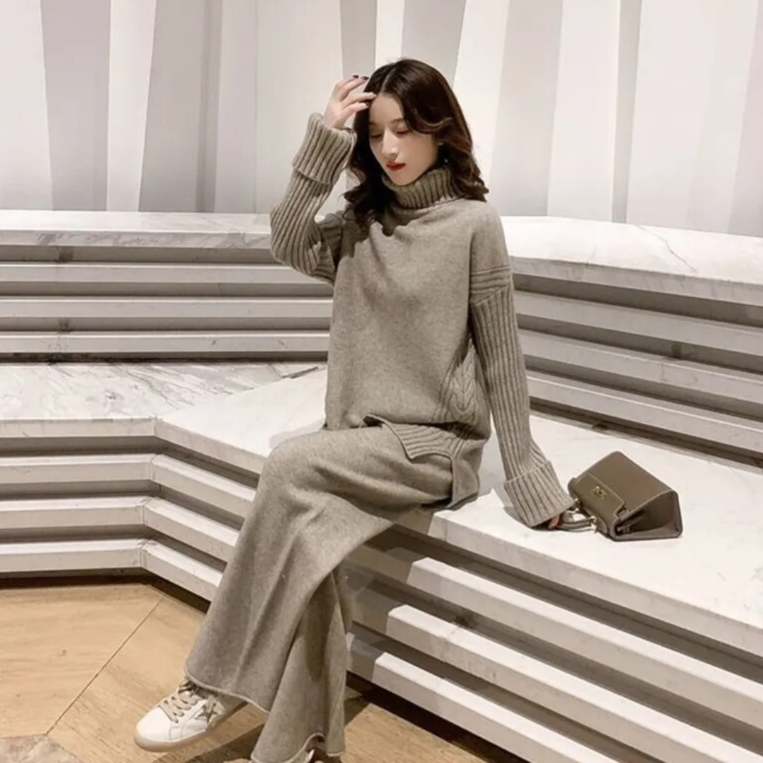 Strickkleid Damen Warm & Elegannt