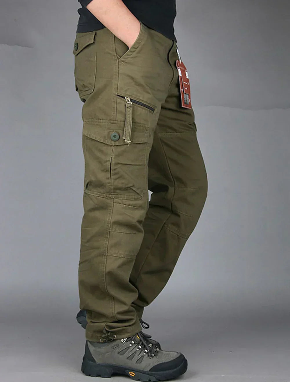 Herren Cargohose Bequem Vieltaschig