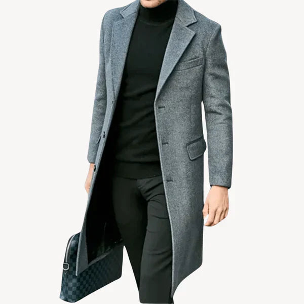 Herren Wollmantel Eleganter Reverskragen