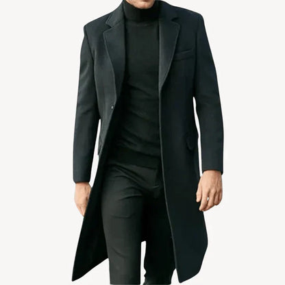 Herren Wollmantel Eleganter Reverskragen - IdealeKleiden