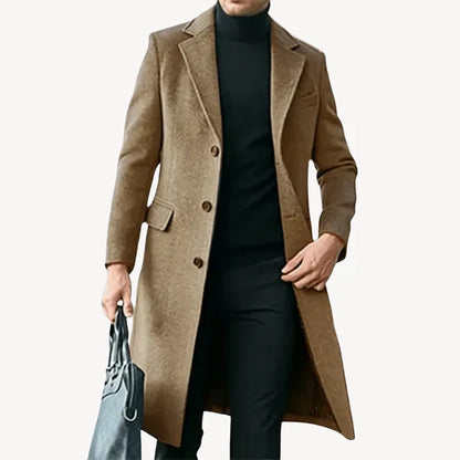 Herren Wollmantel Eleganter Reverskragen