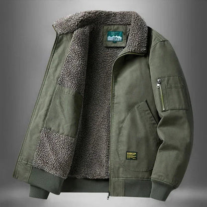 Lässige Winterjacke mit Sherpa-Futter