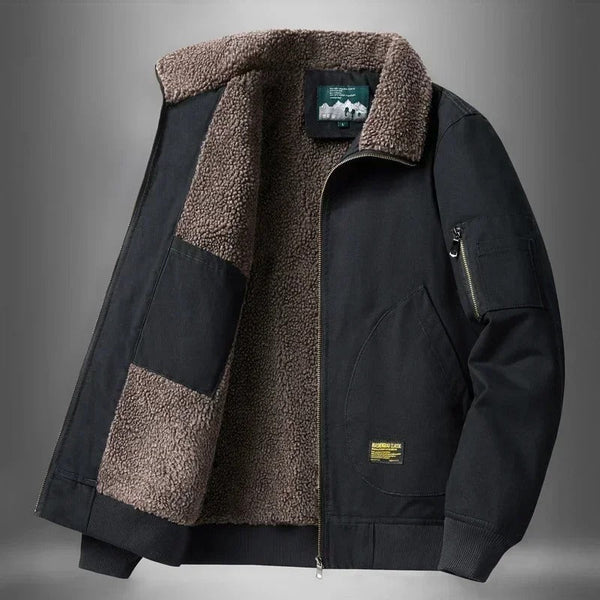 Lässige Winterjacke mit Sherpa-Futter