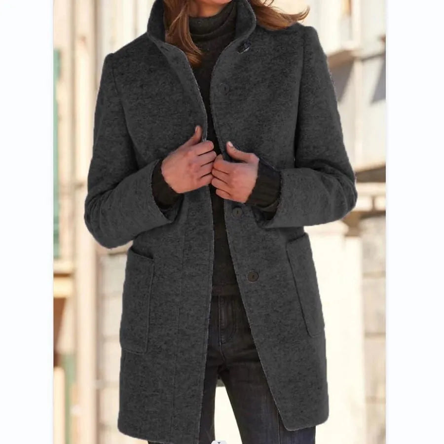 Daunen Wollmantel Warm Elegant