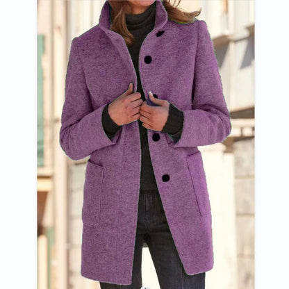 Daunen Wollmantel Warm Elegant