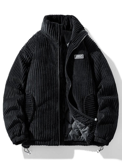 Herren Winterjacke Corduroy Steppjacke Warm