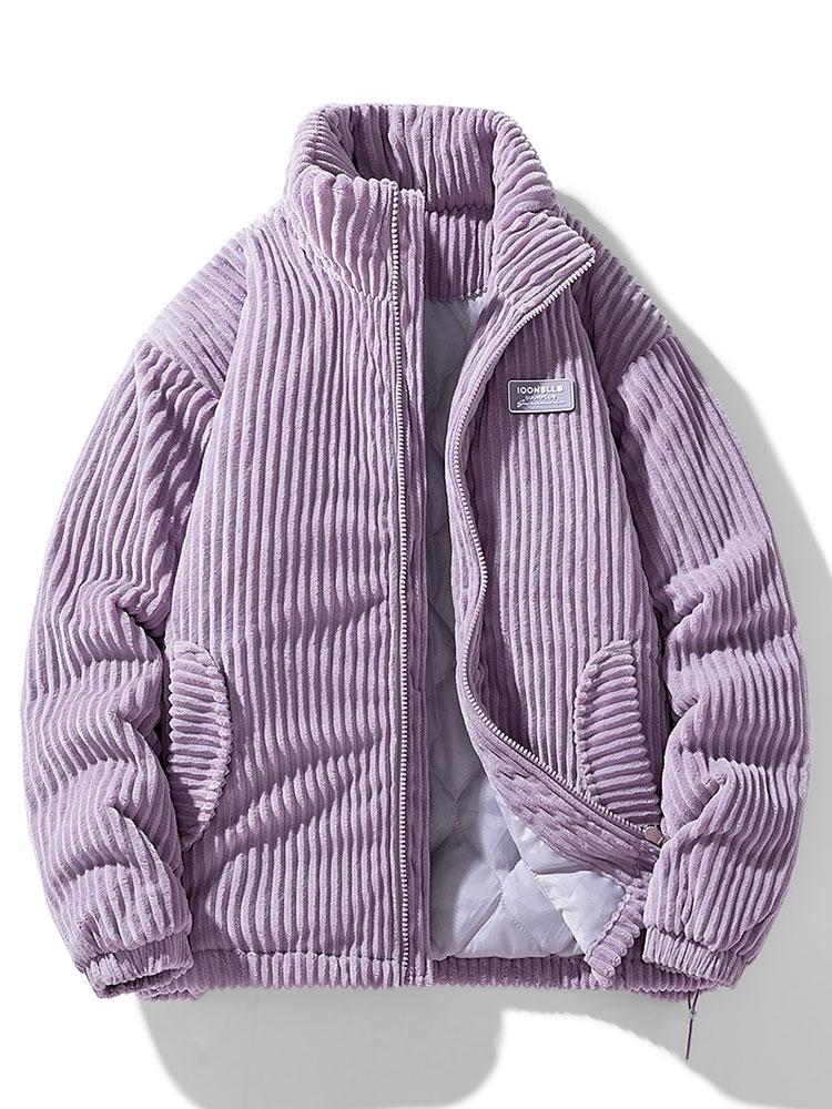 Herren Winterjacke Corduroy Steppjacke Warm