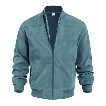 Männer Lederjacke Übergangsjacke Stehkragen Style