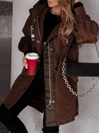 Stylische Jacke mit Kapuze Modern Design