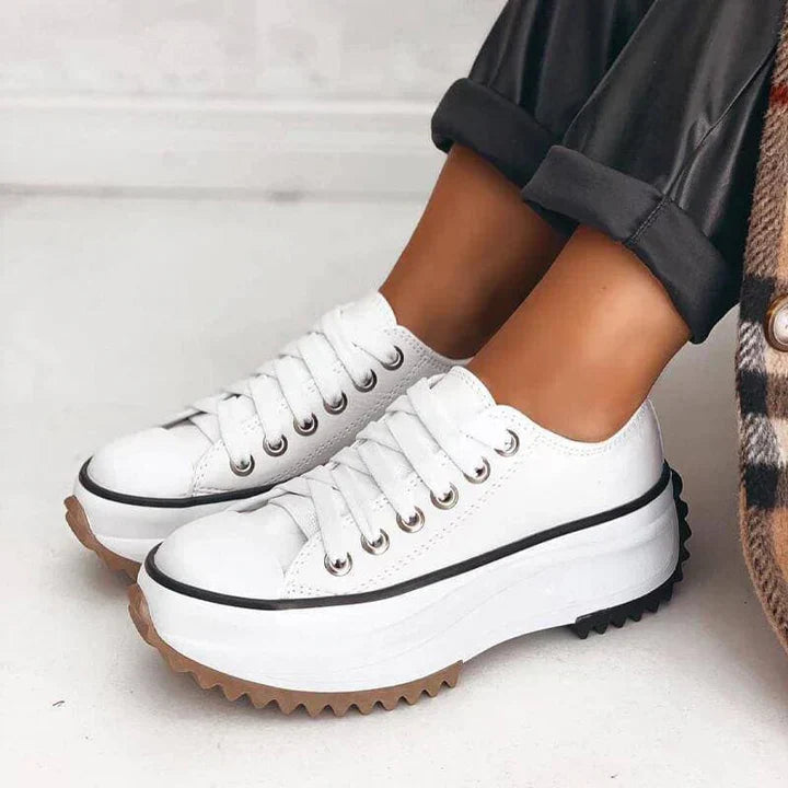 Stylische Plateau Sneaker für Damen Modisch Hoher Absatz
