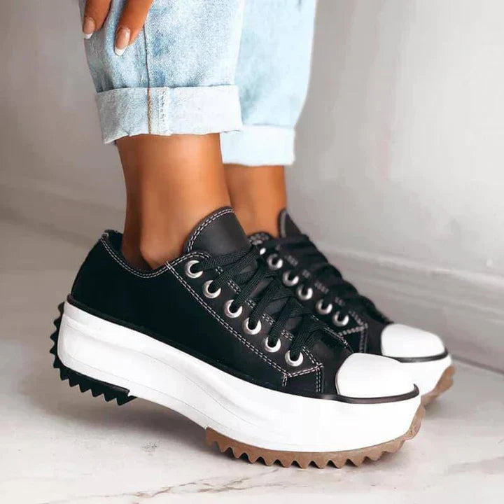 Stylische Plateau Sneaker für Damen Modisch Hoher Absatz