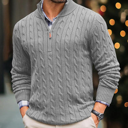 Klassischer Kabelpullover Weich Warm Modern