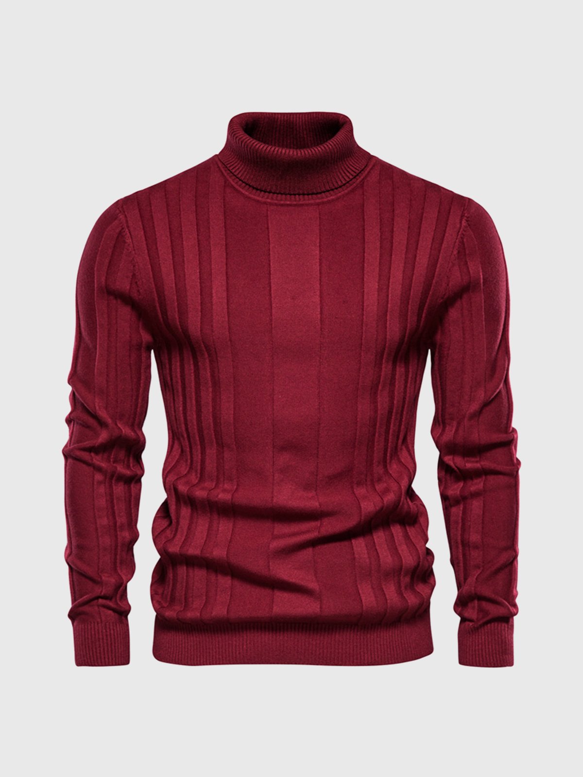 Gestreifter Rollkragen Pullover Herren