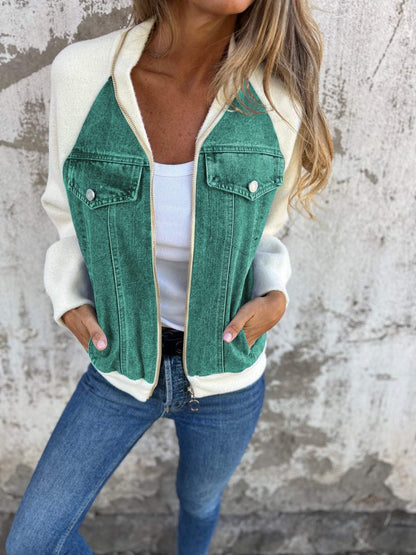 Modische YKK Jacke Lässig V-Ausschnitt