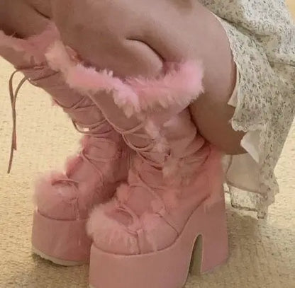 Winterstiefel Frauen Schnee Plattform Boots