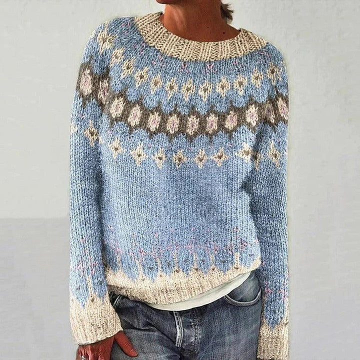 Weihnachtspullover Damen Rentier Motiv Festlich - IdealeKleiden