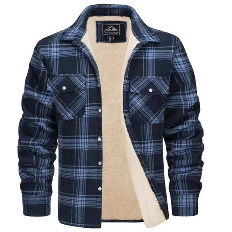 Herren Flanellhemd Kariert Schwarz Beige
