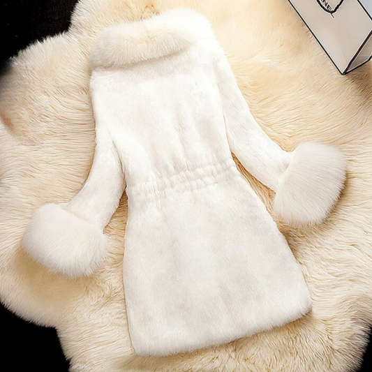 Luxus Jacke mit Pelzbesatz - Stilvolle Damenjacke - IdealeKleiden