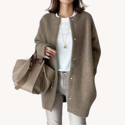 Damen Strickjacke Knopfleiste Elegent