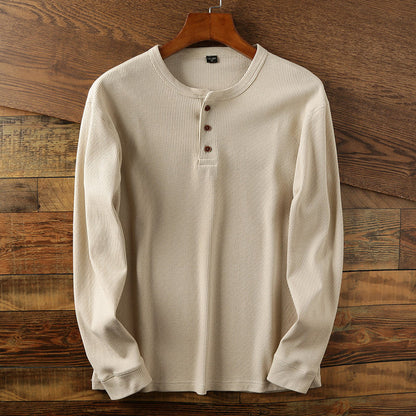 Herren T-Shirt Langarm Baumwolle Komfort
