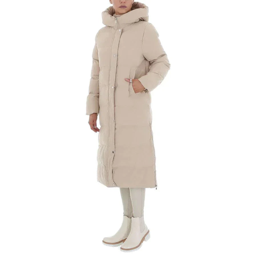 Langer Weicher Wintermantel Italienischer Stil