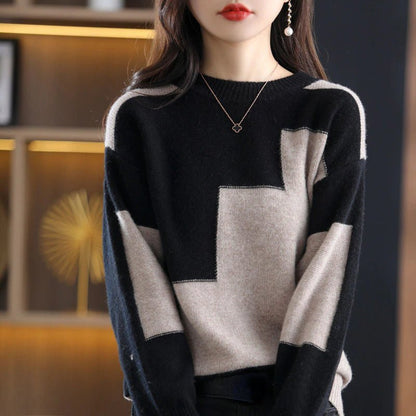 Bequemer Strickpullover Freizeitlook